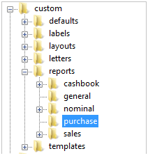 Reporting Folder Structure Designing your own reports and documents